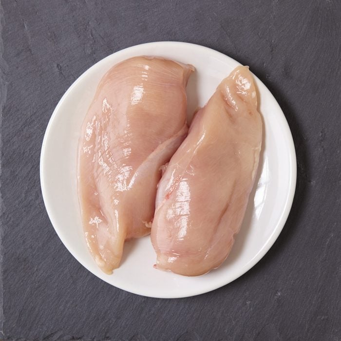 Picture of raw chicken breasts